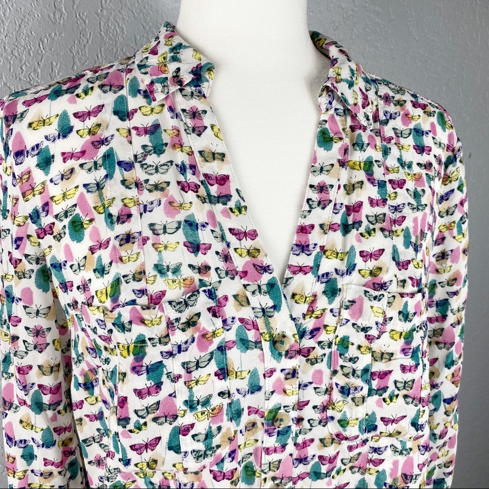 Anthropologie Maeve Butterfly Top size 12